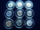 ROOSEVELT SILVER PROOF DIMES LOT OF (9) 90% SILVER