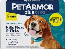 PetArmor Plus Flea and Tick Prevention for Dogs, Medium Dog 6 Count
