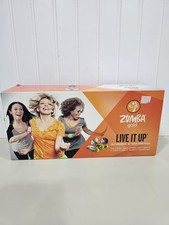 Zumba Gold Live It Up Nowe otwarte pudełko 3 Dance Fitness Dvds + 1 Lb Toning Sticks