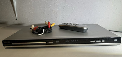 Philips DVP5140/37 DVD Player Silver w/ Original Remote, RCA Cables & Tested