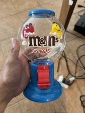 M&M Candy Dispenser Globe Pull Lever Las Vegas Edition Classic