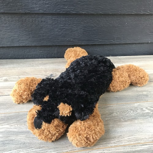 *Large* Fiesta ROTTWEILER Laying Floppy Dog 22" Plush Black Brown Stuffed Animal