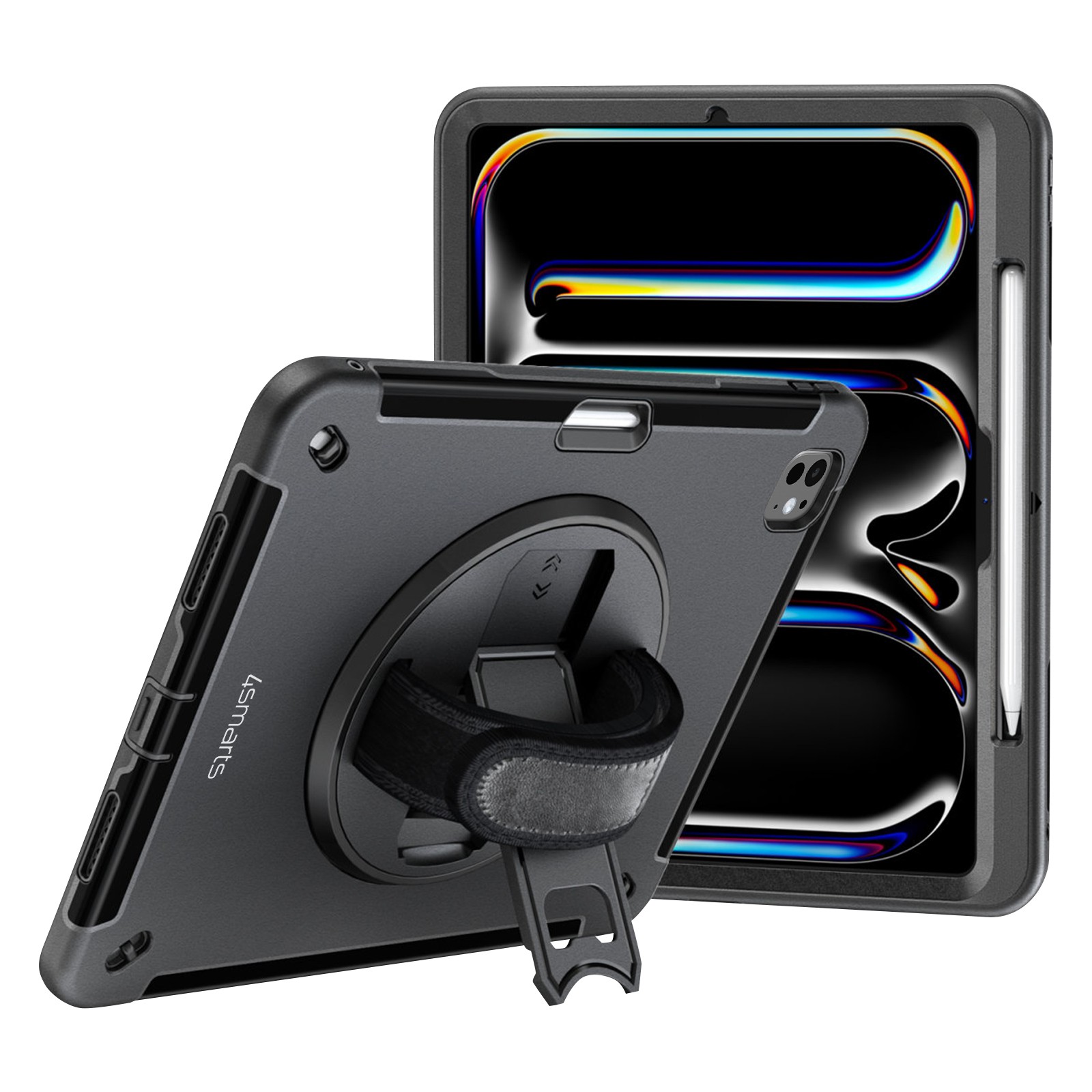 Coque iPad Pro 11 2024 antichoc 4smarts avec poignée et béquille intégrée