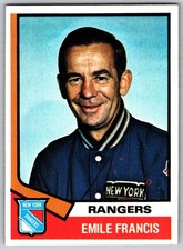 1974-75 Topps #9 - Emile Francis New York Rangers (NM) *HGCARDS*