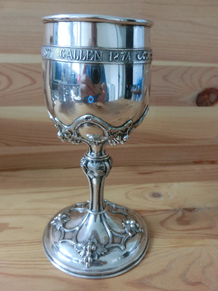 COUPE OU CALICE COMMEMORATIF ARGENT MASSIF SUISSE - Photo 3/4