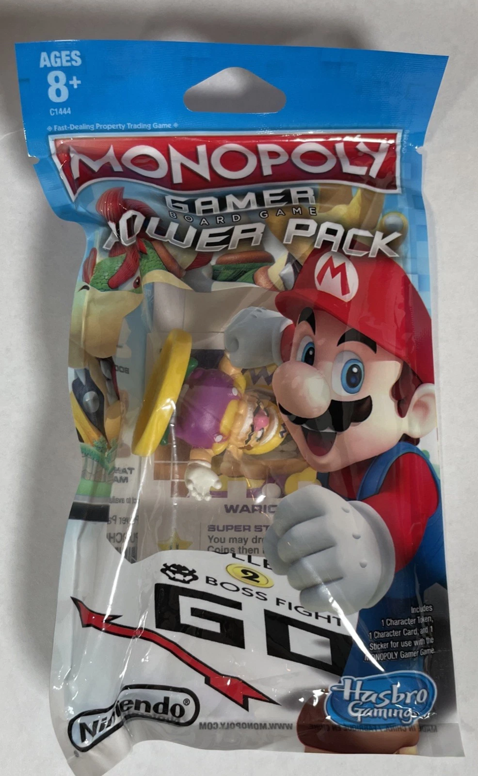 Monopoly Gamer Board Game Power Pack Wario Token Piece Card Nintendo Hasbro 2017
