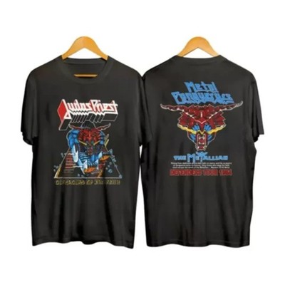 Vintage Judas Priest 1984 Defenders of The Faith Tour Dates T-Shirt'