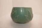 Vintage McCoy Matte Turquoise Leaves and Berriers Hanging Planter - no chain