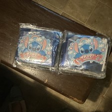 Disney Stitch Birthday Party Napkins for Kids, Lilo  Stitch, Blue Pink