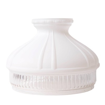 Aladdin 10'' White Over Clear Glass Shade #N601