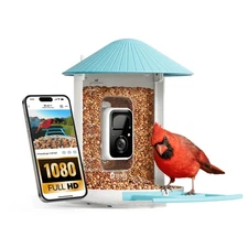 Smart AI Recognition Bird Feeder HD Streaming Video Solar WiFi Bluetooth - BF002
