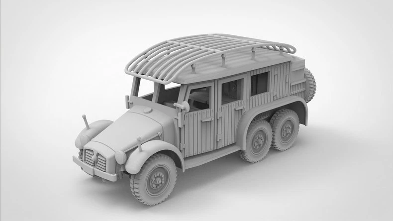 3D Printing 1/72 German Krupp L2H143 Model Kfz.19 Radio Vehicle Unpainted - Image 2 of 4