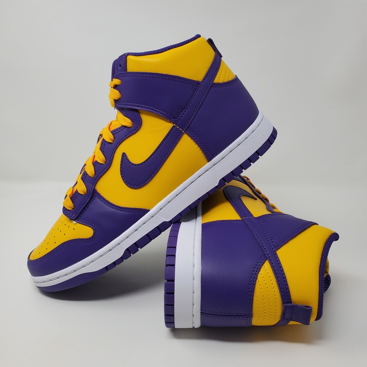 Nike Dunk High Retro Lakers DD1399-500 Yellow Purple Men