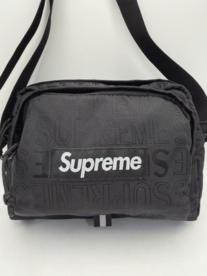 Supreme Black Shoulder Bag Cordura Fabric Crossbody Messenger Bag