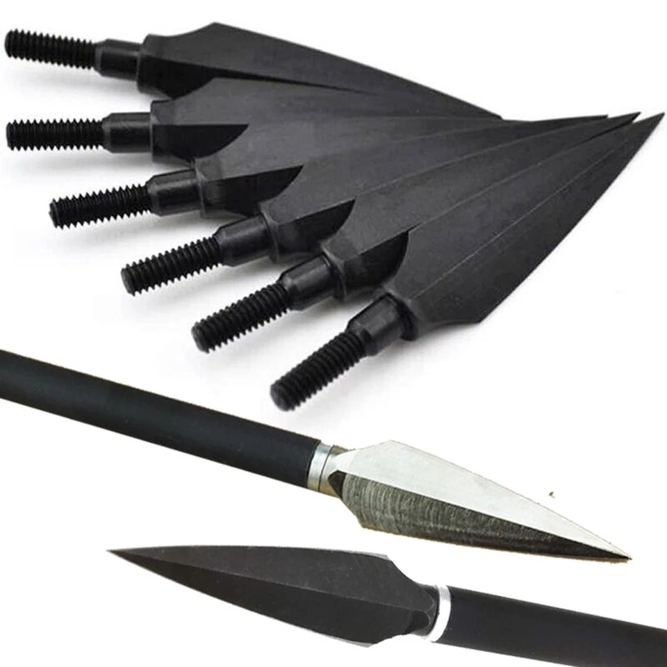 150gr Archery Hunting Tips Arrowheads Broadheads Bow Arrow Screw Points Shooting - Image 3 of 4