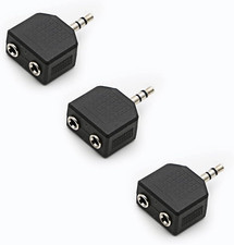 3.5Mm Headphone Y Splitter, Gold Plated 3.5Mm 1/8 Inch Male to Dual Female Stere
