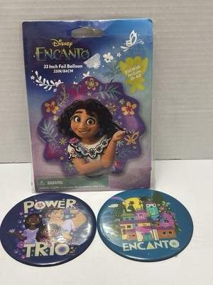 Unique 2 Coasters & Encanto Mirabel Foil Balloon DISNEY 33'' BIG Helium/Air B-Day