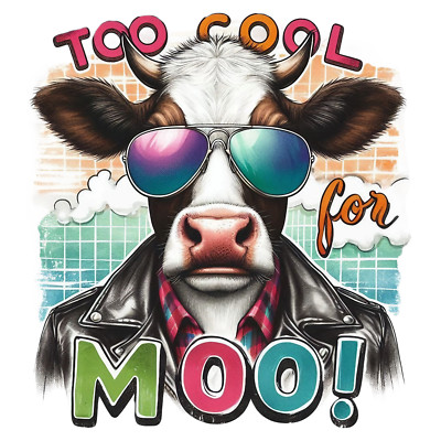 Wall Decal Sticker Funny Cow Quote Wall Sticker 18X18cm Large