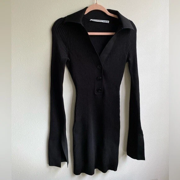 Abito polo ALEXANDER WANG con polsino spacco scollo a V us intime ottimeioni c S595