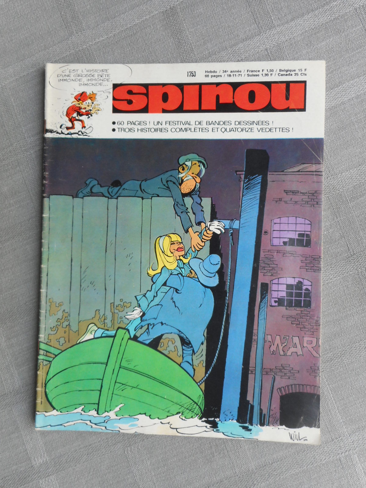 Spirou Weekly No. 1753 Good Condition / Fair Condition With Supplement
