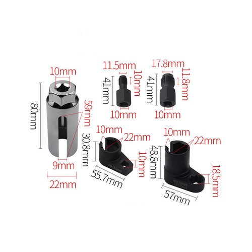 3-10x SONDAS LAMBDA LLAVE DE VASO HERRAMIENTA SONDA LAMBDA TUERCAS LLAVE TUERCA - Imagen 6 de 31