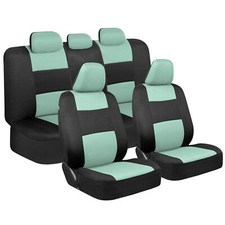 Premium Microfiber Leather Full Set Front and Rear Seat Protectors for Car Truck Van and SUV BDK Croc Skin Universal Fit Seat Covers Airbag Compatible