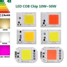 COB 10W 20W 30W 50W watt LED Chip white warm spectrum grow light lamp 110V 220V