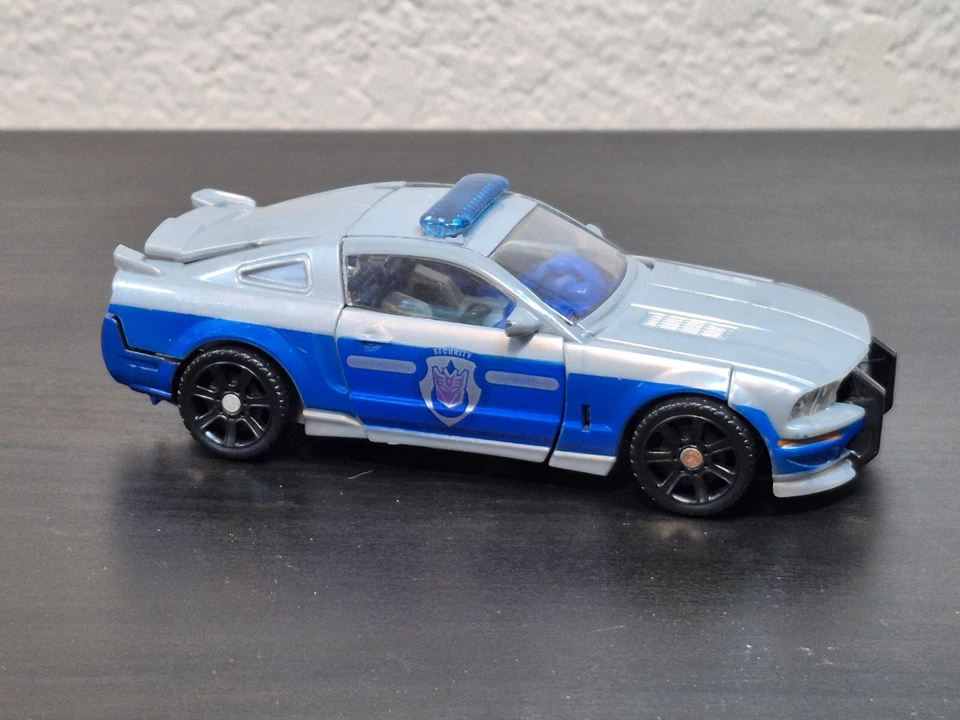 Hasbro Transformers Recon Barricade Loose EX Saleen Mustang Silver/Blue READ - Image 3 of 4