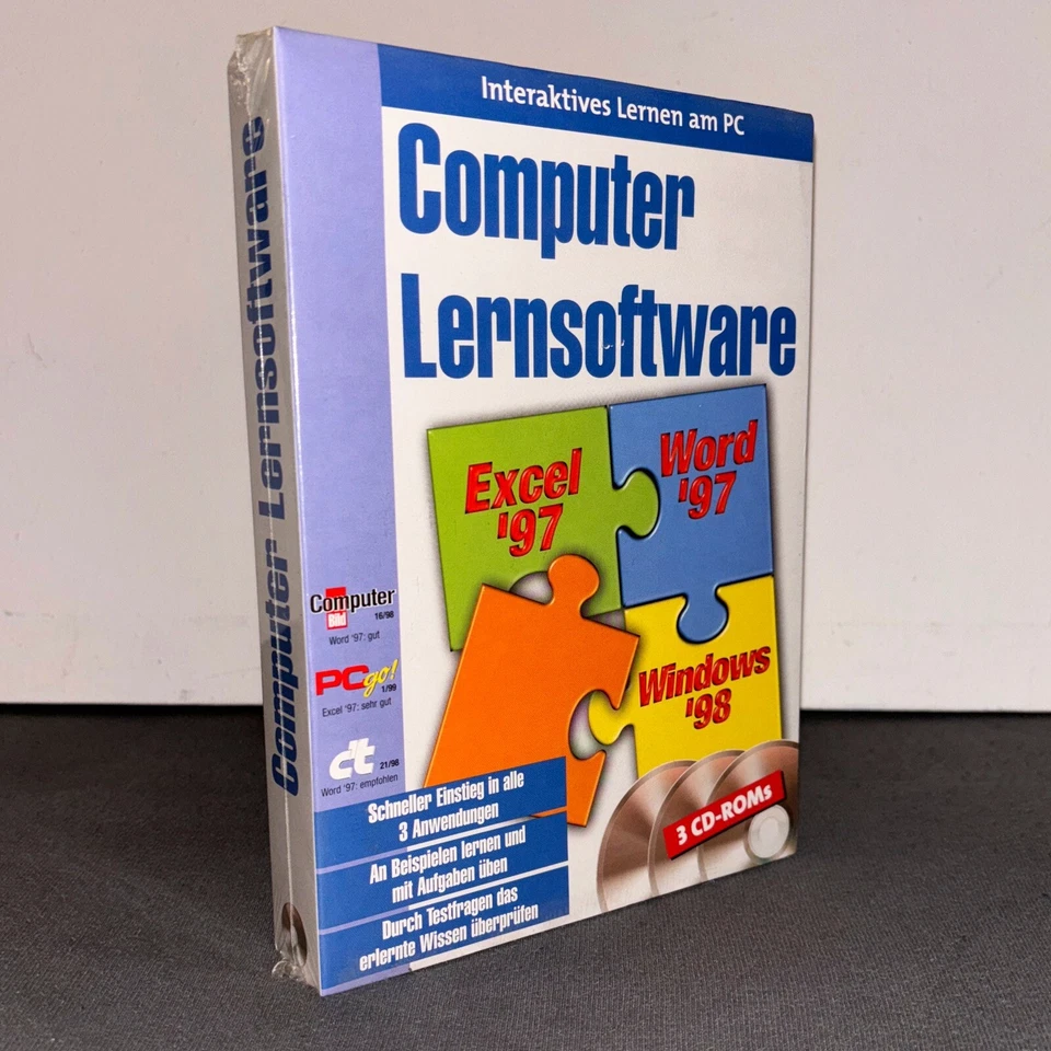 Neu Retro Computer Lern Software Big Box Win98 Seminar Sammlerstück 1999 rare - Bild 3 von 4