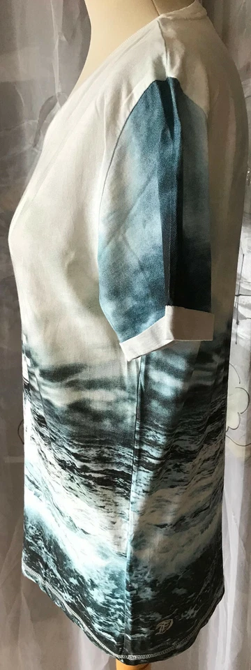 3x Camiseta TOM TAILOR Para Hombre Talla M Azul y Blanco Auténtica Vintage Yachting Denim Foto 4 de 4