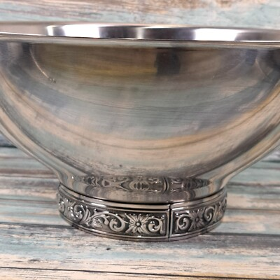#ad MCM International Decorator 18 8 Stainless 11quot; Decorative Serving Bowl Dish $12.27