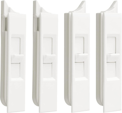 Window Tilt Latch, 4Pcs Spring Loaded Plastic Lock, Key Lock, for Home Single or