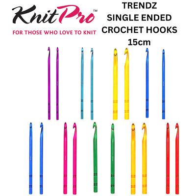KnitPro Crochet Hook: Trendz: 15cm Sewing Craft Tool Hobby Knitter