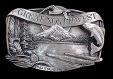 1985 GREAT NORTHWEST COMM. BELT BUCKLE WILDLIFE  WILDERNESS  496/2500