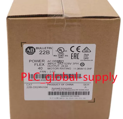 1PC New Allen-Bradley 22B-D024N104 Powerflex 40 15HP 11KW AC Drive  22BD024N104