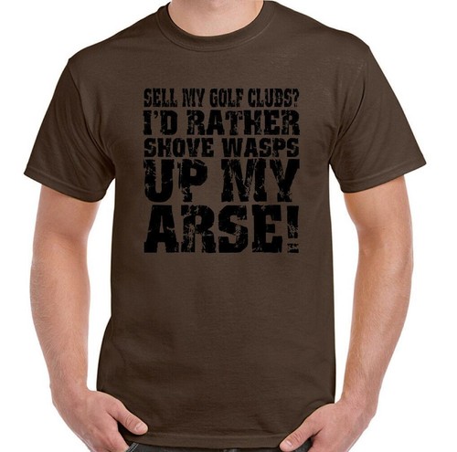Golfing T-Shirt Sell My Golf Clubs? Mens Funny Player Ball Tee Course Shoes Top - Picture 2 of 24
