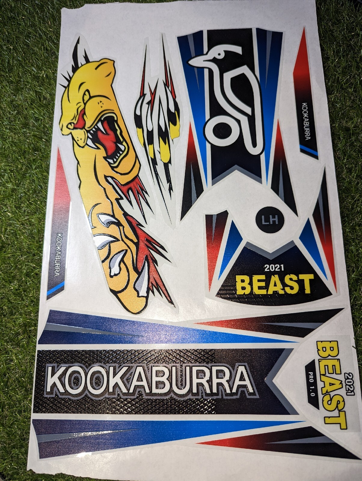 Kookaburra beast cricket bat stickers + Free Metro tracked postage eBay