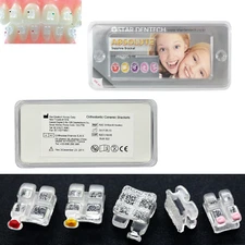 Dental Orthodontic Brackets Sapphire Monocrystalline Ceramic Braces Roth 022 345