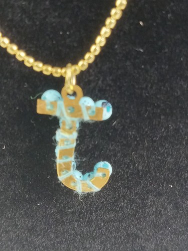Area Stars | Turquoise Initial Pendant Necklace In Turquoise | Letter “j” - Bild 9 von 13