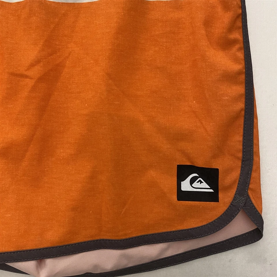 Boardshorts Quiksilver 38 x 9" bloque de color rayas como nuevo/naranja con corbata delantera Foto 2 de 4