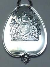 Sterling Silber QE2 Silver Jubilee Bottle Label (Limited Edition) - H/M 1977 (36g)