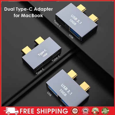 USB-C-HUB-Dockingstation für MacBook Thunderbolt 3 Dual-Typ-C-Adapter (A)