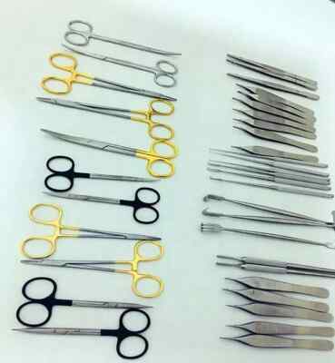 Plastic surgery basic set kit of 37 pcs general surgery instrument basic surgica