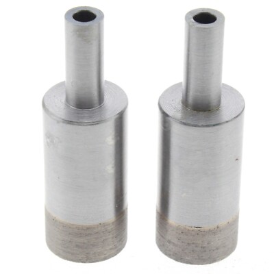 2Pcs 4-25mm Sintered Diamond Glass Hole Saws Core Drill Bits for Tile Shank 10mm