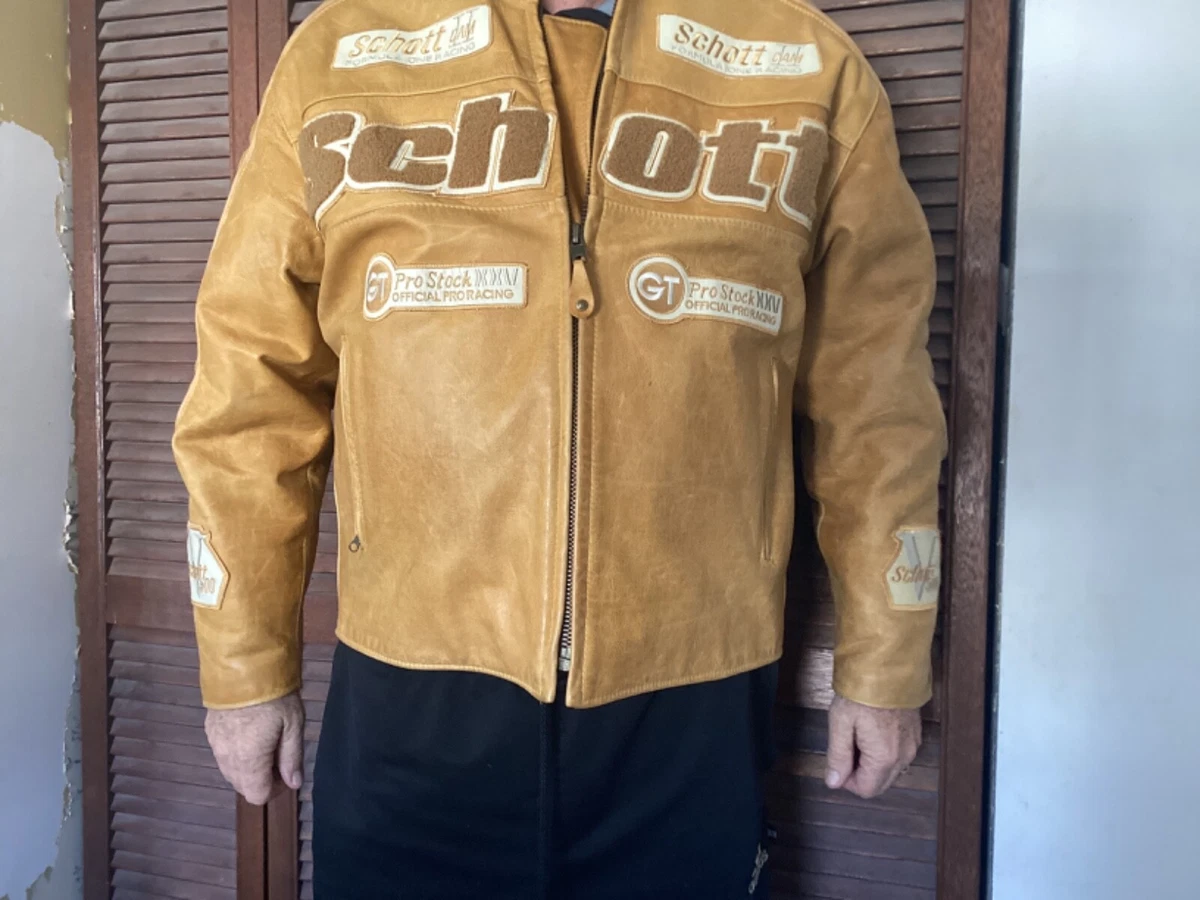 Schott Formula One Pro Racing Motorcycle Leather Jacket Vintage