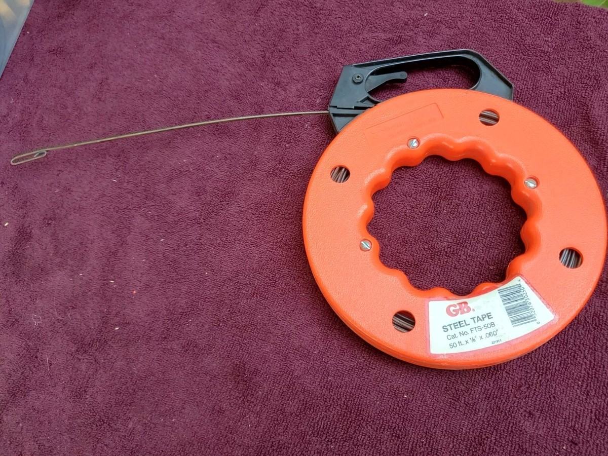 GB GARDNER BENDER Steel Fish Tape, Stream Line, FTS-50B 50' x 1/8