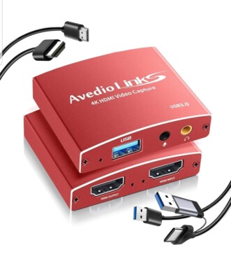 Audio Video Game Capture Card USB C/A 3.0 4K@60Hz HDMI Loop-Out 1080P 60FPS 