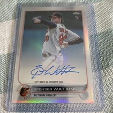 2022 Topps Chrome Rookie Auto Refractor #RA-SW Spenser Watkins /499 - Orioles