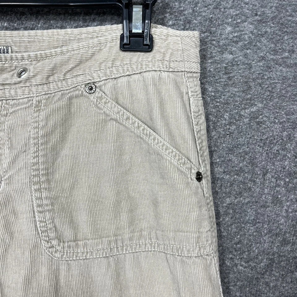 Pantalones de pana Y2K Periscope acampanados color caqui tiro bajo junior’s talla 7 acampanados Foto 3 de 4