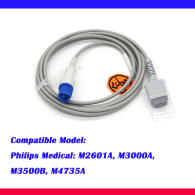 #ad #ad SpO2 Extension Adapter Cable Pulse Oximetry Extension Cord Fit for PhilipsM2601A $38.00
